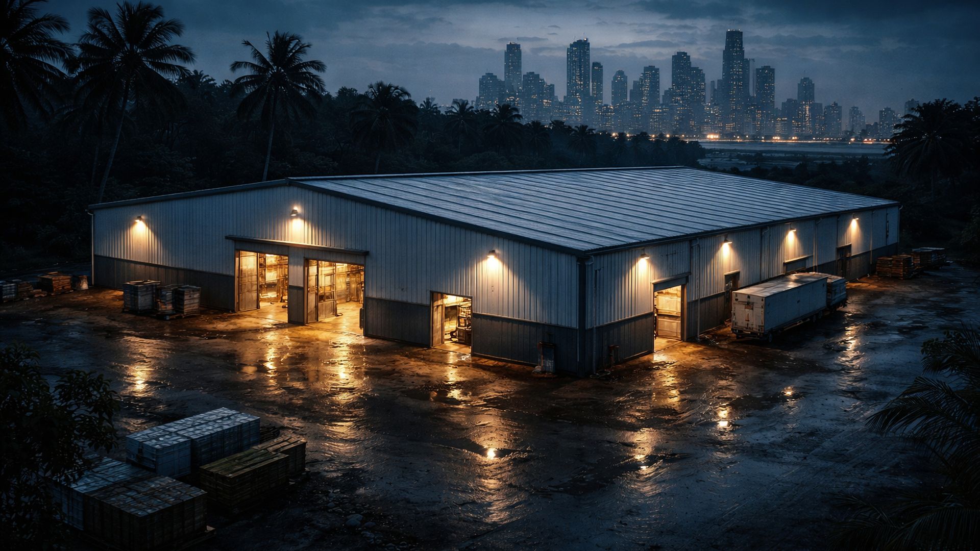 Steel industrial warehouse in Panama — Pre-Engineered Buildings Corp