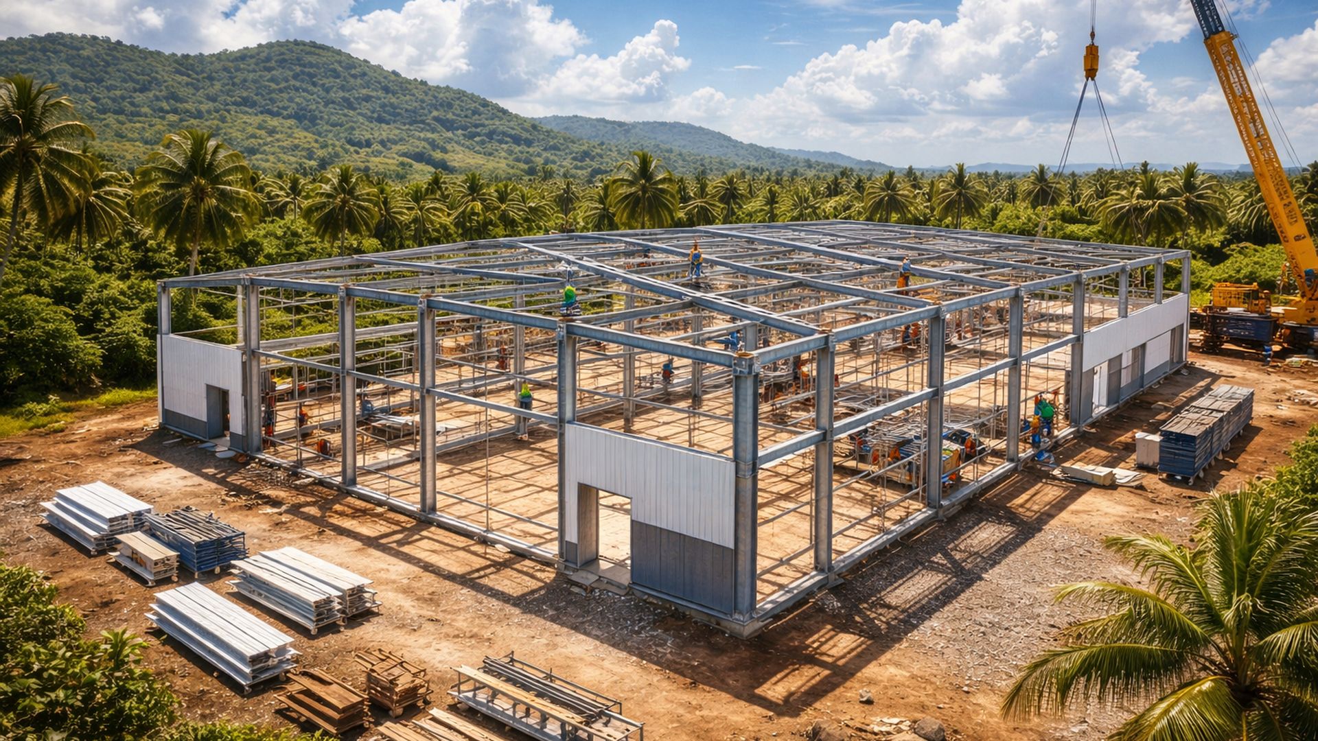 Steel building in the Dominican Republic — Pre-Engineered Buildings Corp